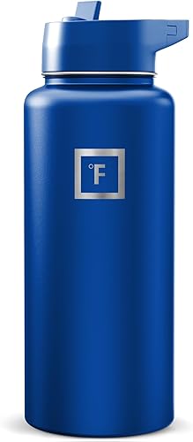 Miniatura 10 de IRON °FLASK Frasco de hidratación para acampar y senderismo con pajilla, botella de agua deportiva de acero inoxidable con aislamiento de boca