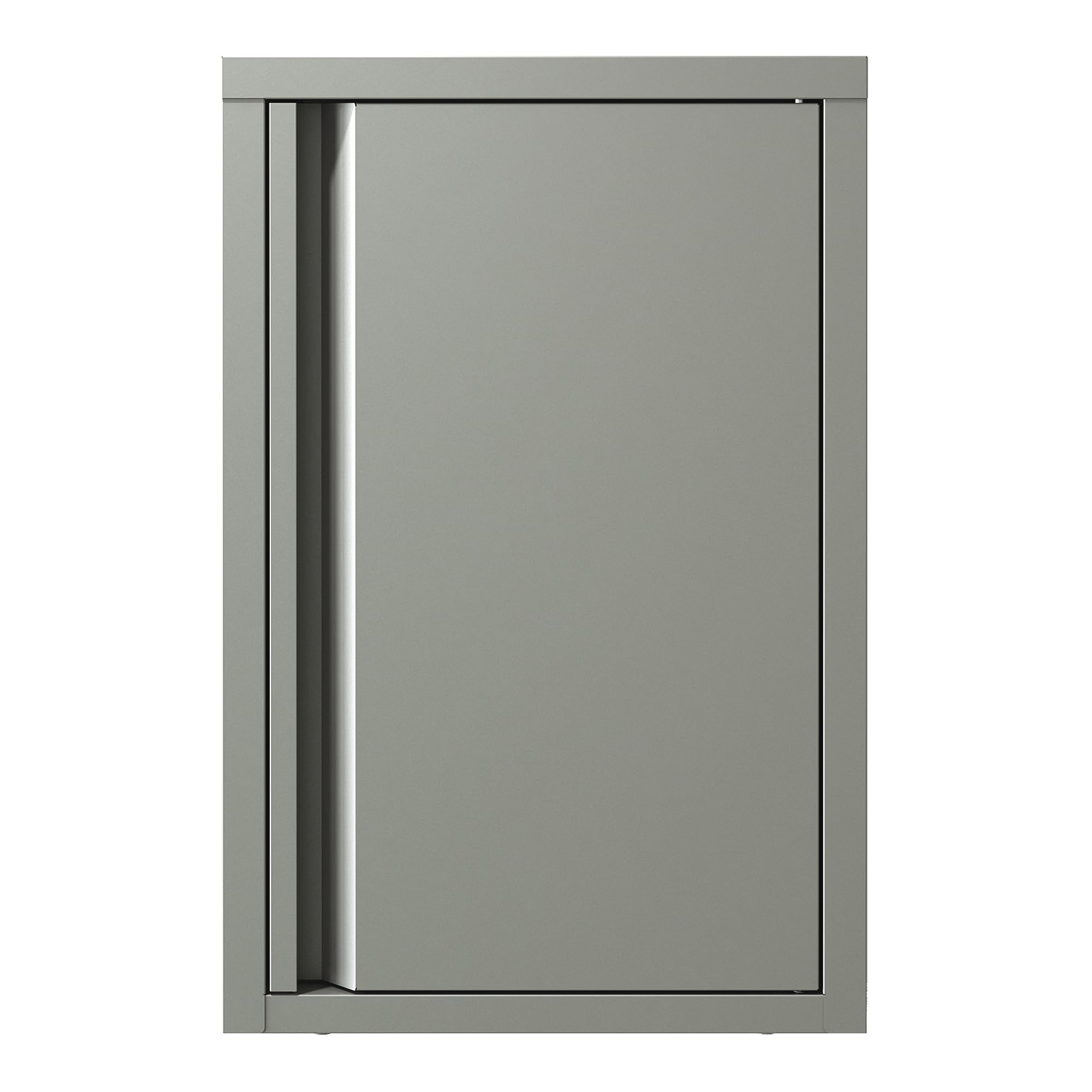 [en.casa] Mobiletto a Muro con Anta Armadietto Pensile a Parete con Ripiano Regolabile in Altezza Mobile in Acciaio per Bagno Ingresso Ufficio 50x33x35 cm - Grigio