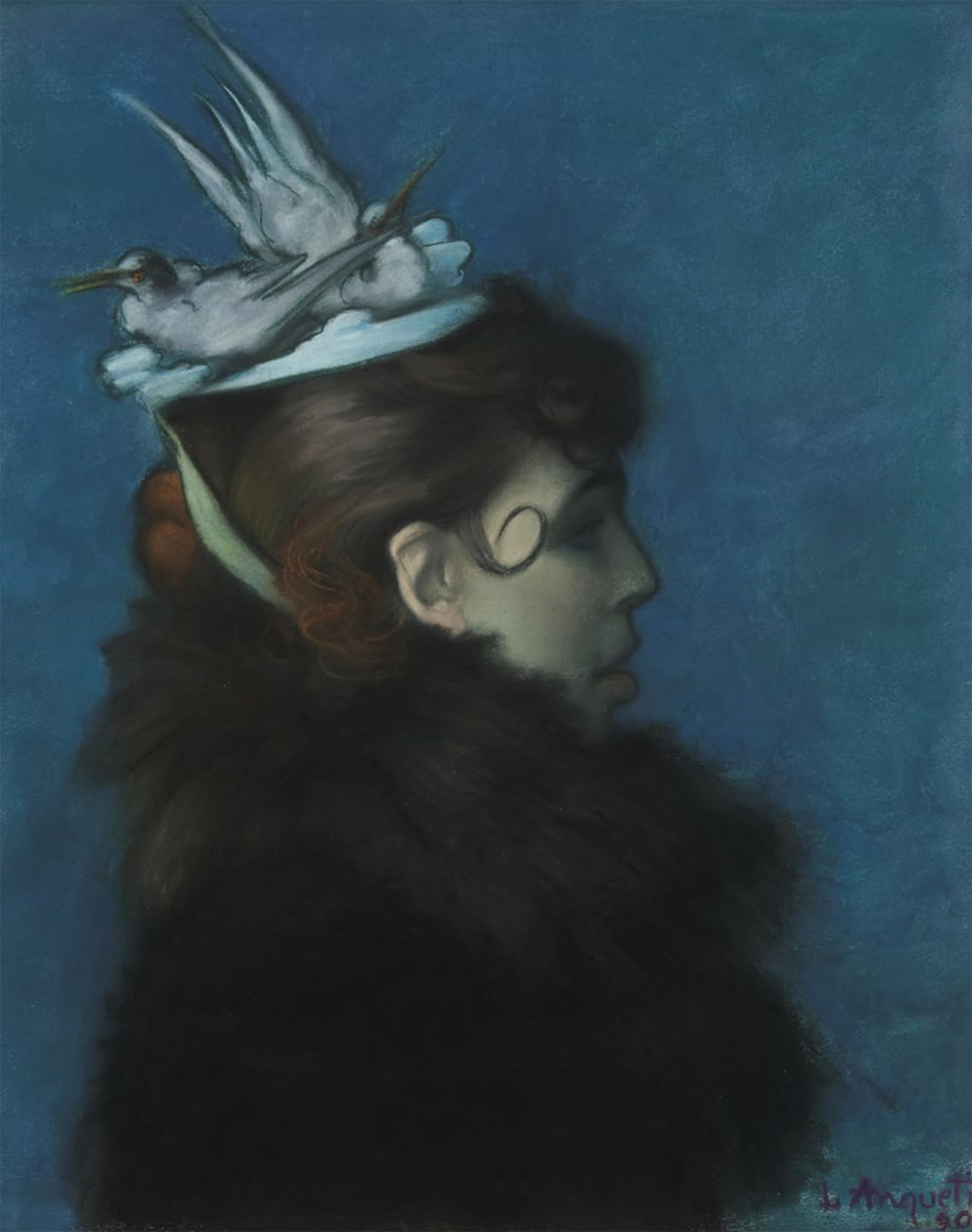 Tableau d'art Abstrait Louis Anquetin Toile Premium Eléganteoiseaux 60x90 - 5