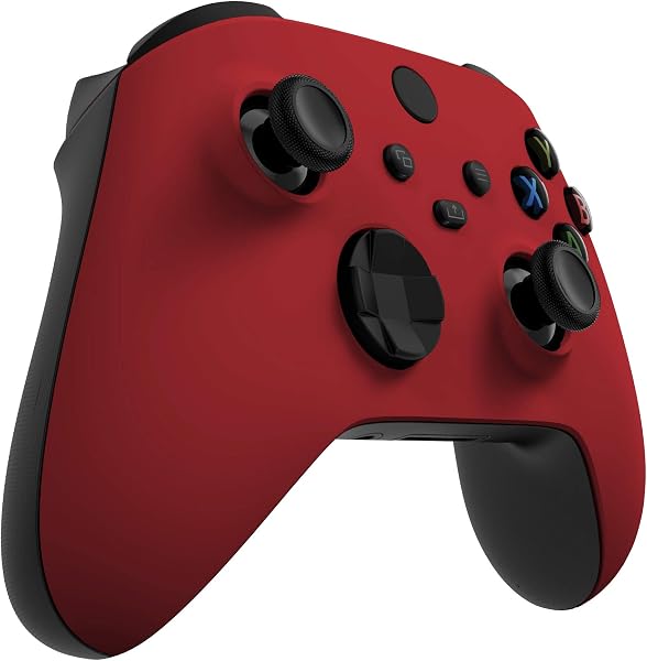 eXtremeRate Replacement Shell for Xbox Series X & S Controller - Personalized Upgrade - Passion Red Soft Touch Grip Custom Cover Case Faceplate for Xbox Core Controller [Controller NOT Included] - 4