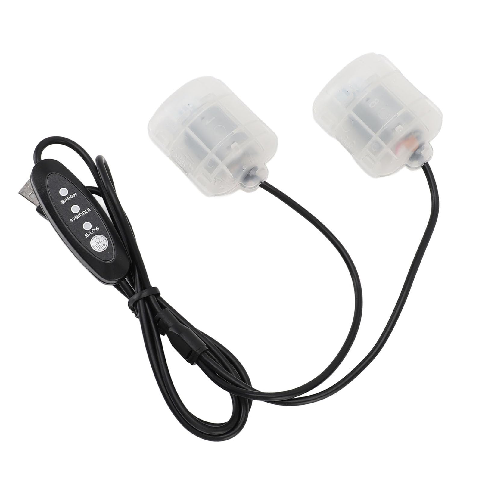 Hyuduo Moteur Vibrant USB 3 Vitesses pour Coussin Massage et Support Lombaire - Moteur Vibrant 5 V avec Câble 1,1 m Compatible Batterie Externe et Port USB