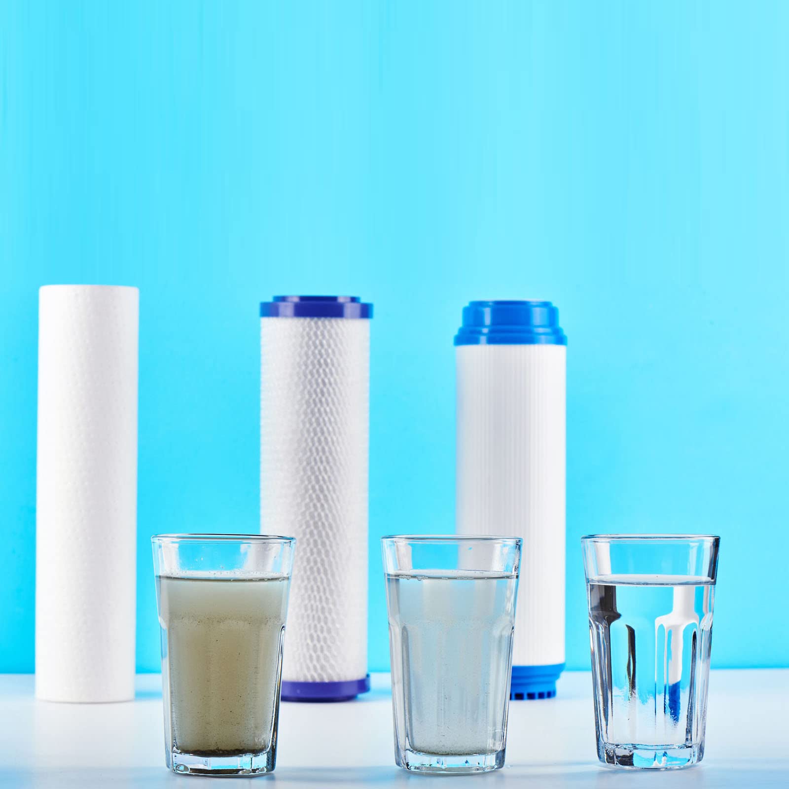 Naturewater NW-BR10B5 Filtre à eau potable à 3 étapes – 400 x 145 x 350 mm – 26,16 mm (3/4") – 360 l/h – avec Filtre à sédiments et bloc de charbon actif – Purification Filtration