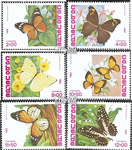 Prophila Collection Cape Verde Michel.-No..: 467-472 (Completa Edizione) 1982 Farfalle (Francobolli per i Collezionisti) Farfalle