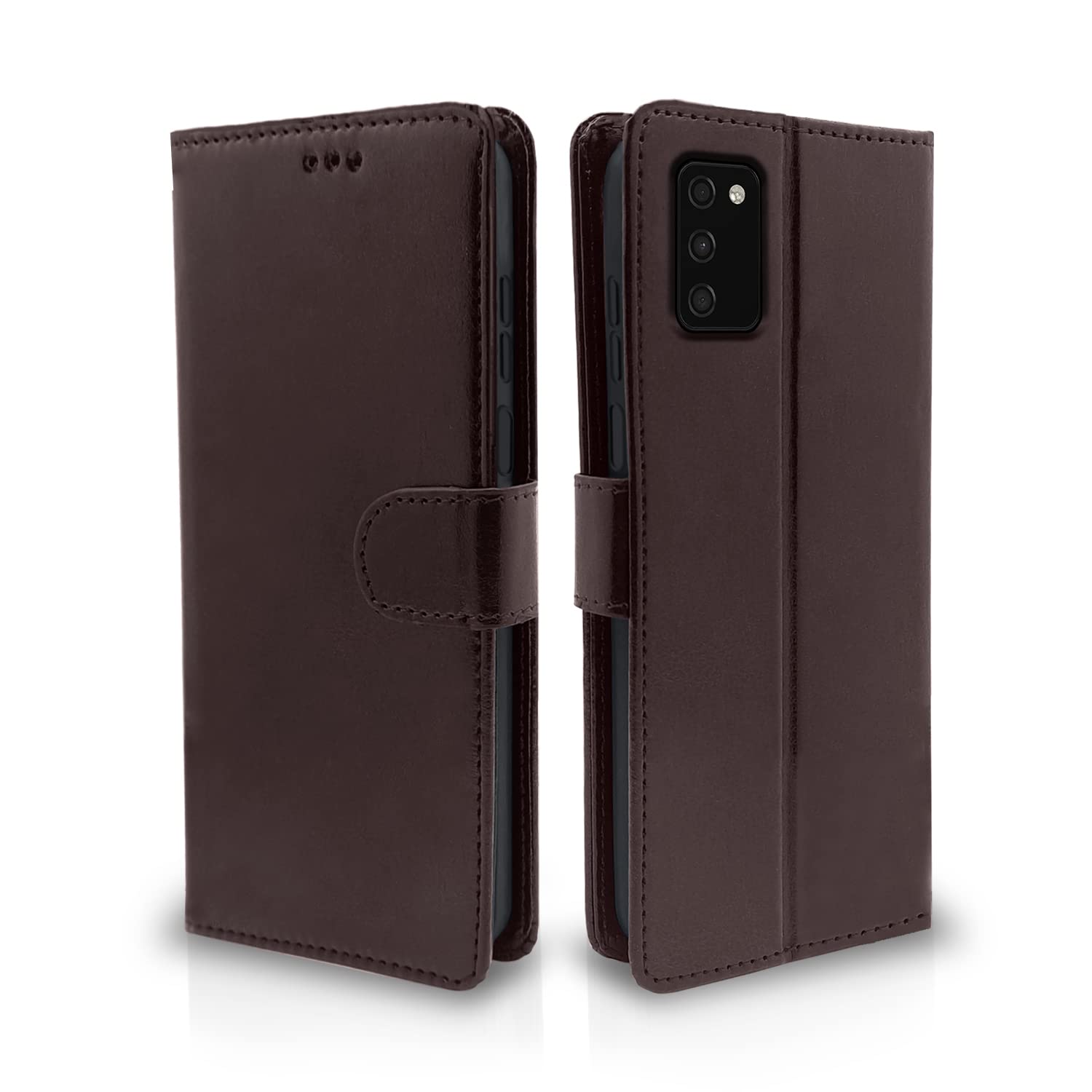 Pikkme Samsung Galaxy A03s Flip Case Leather Finish | Inside TPU with Card Pockets | Wallet Stand and Shock Proof | Magnetic Closing | Complete Protection Flip Cover for Samsung Galaxy A03s (Coffee) (B0BF99WL54) Amazon Price History, Amazon Price Tracker