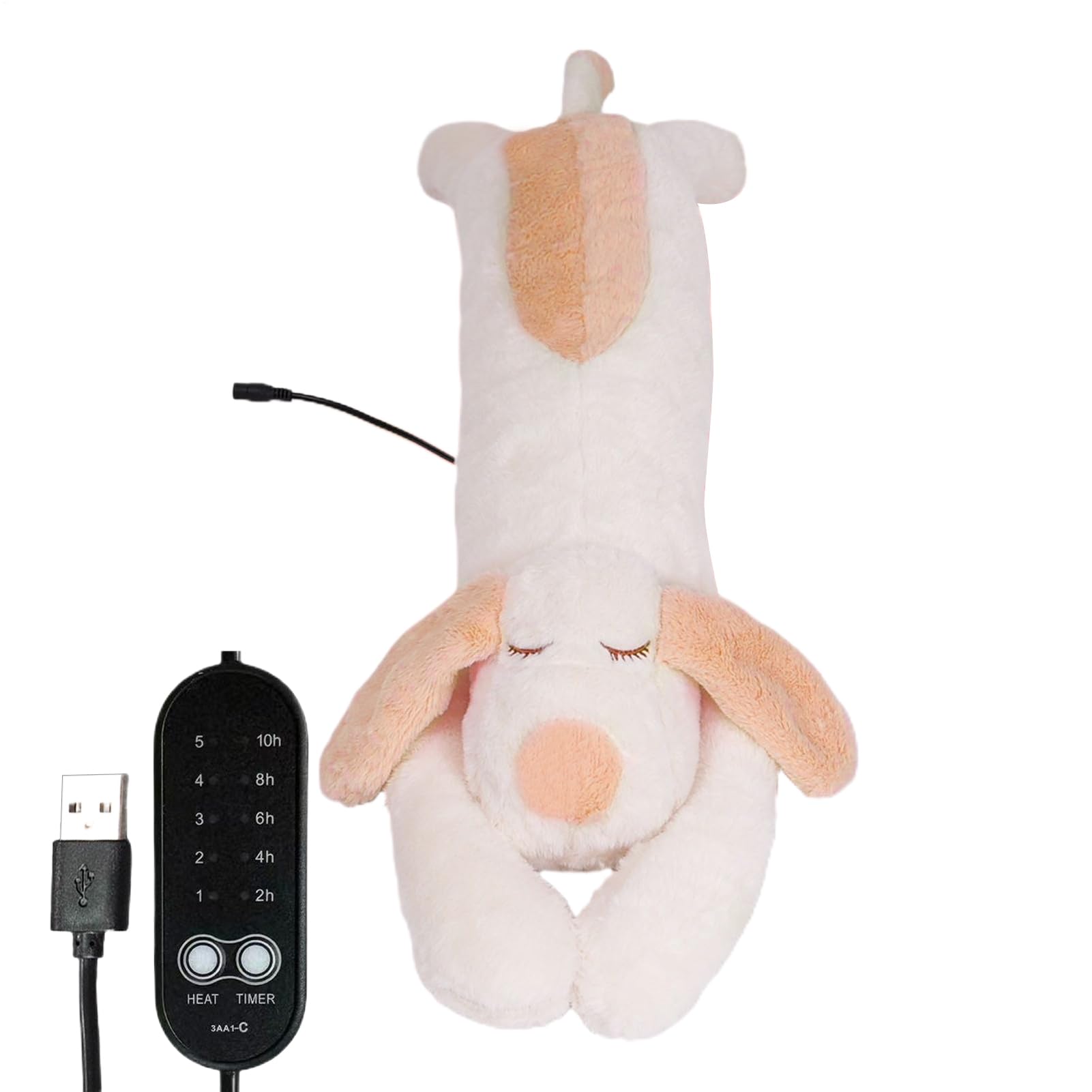 Wärmekissen Plüschtier USB elektrisch einstellbare Temperatur automatische | Warmes Hundeplüsch Sichere Automatische Abschaltung, Weich & Warm, Für Erwachsene, Nacken, Bauch, Periode