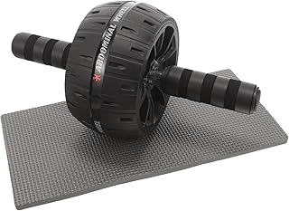 Toyvian Rodillo Abdominal de Ejercicio con Esterilla de Rodillas Rueda Ancha para Entrenamiento Casa o Gimnasio Entrenador de Músculos Abdominales Material Resistente y Estable para