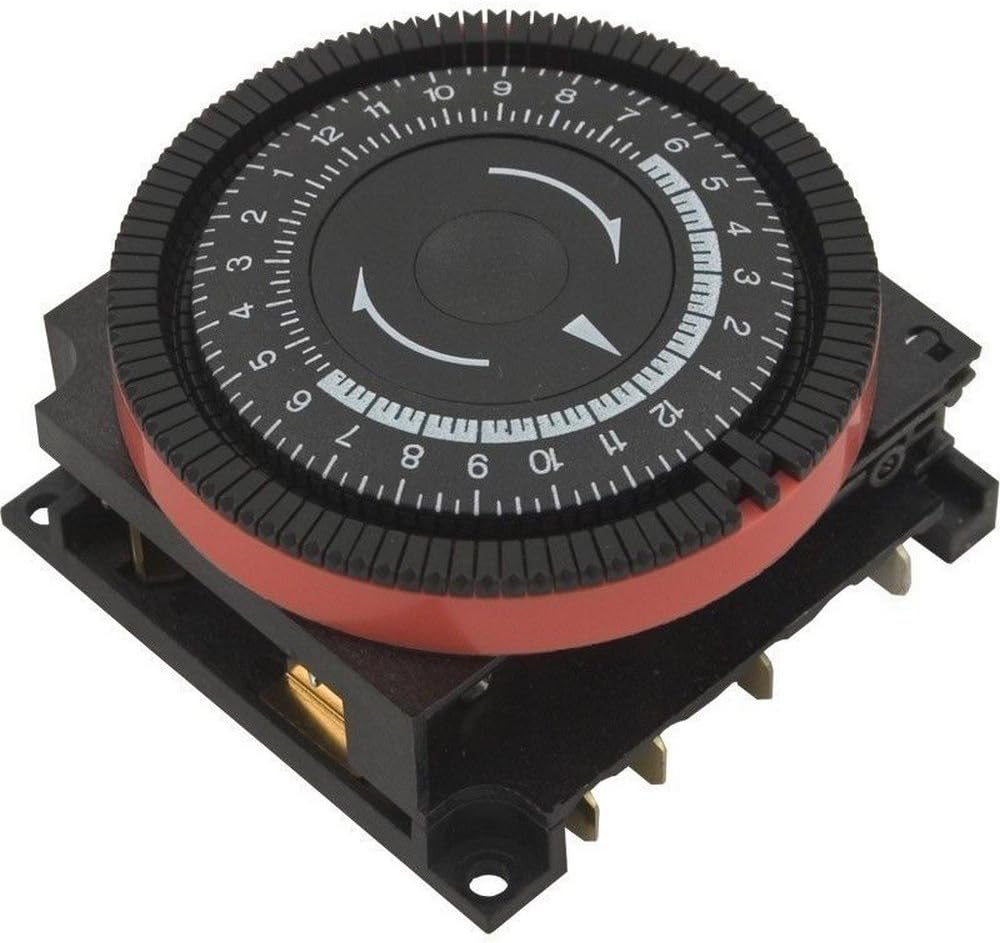 Diehl 24 hr Spa Timer, SPST 240V, 4-Term Orange Panel Mount TA4065