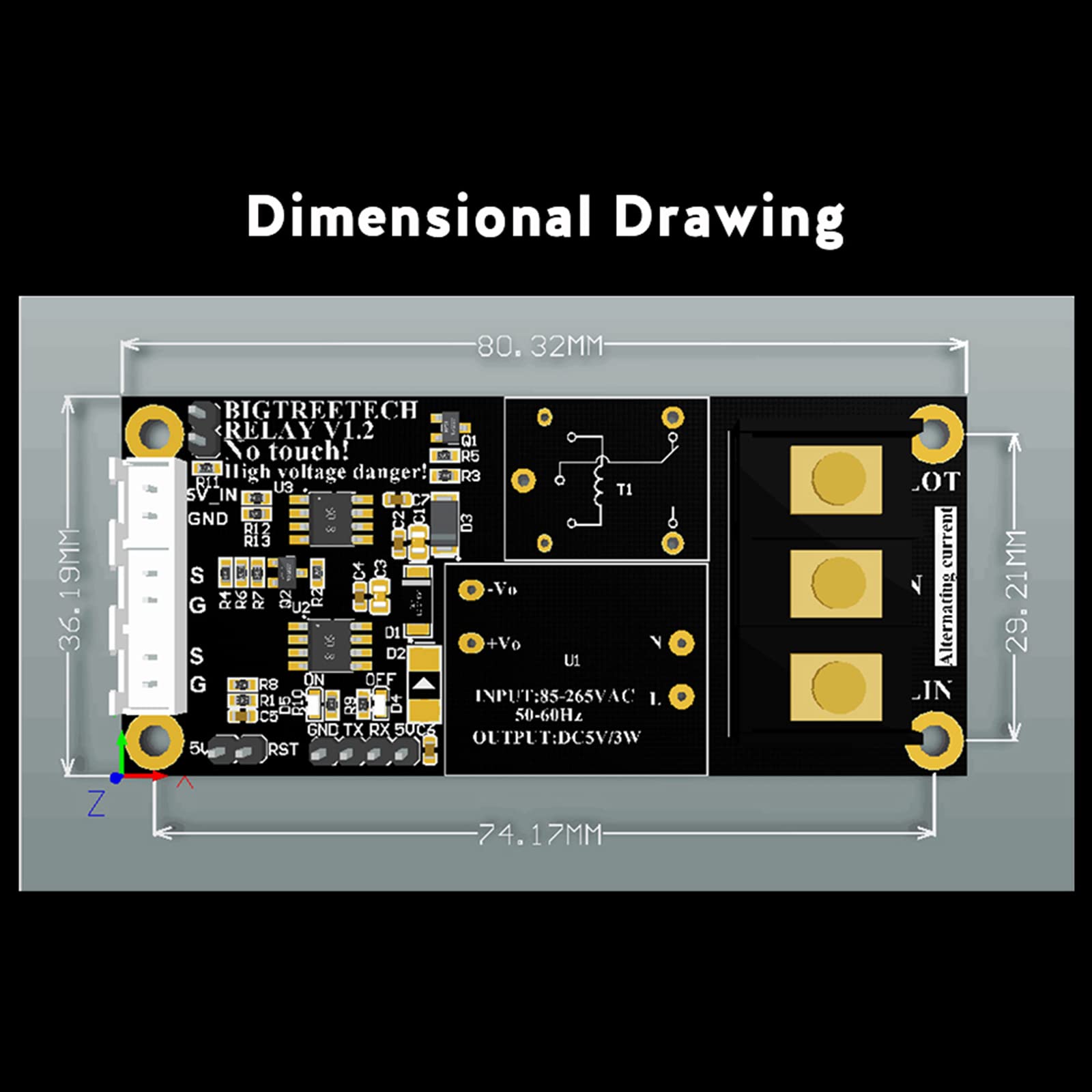 Bigtreetech V1.2 Módulos de apagado automático después de la placa de impresión para impresora CR10 Reprap 3D Pieza Bigtreetech V1.2 Apagado automático después de la impresión
