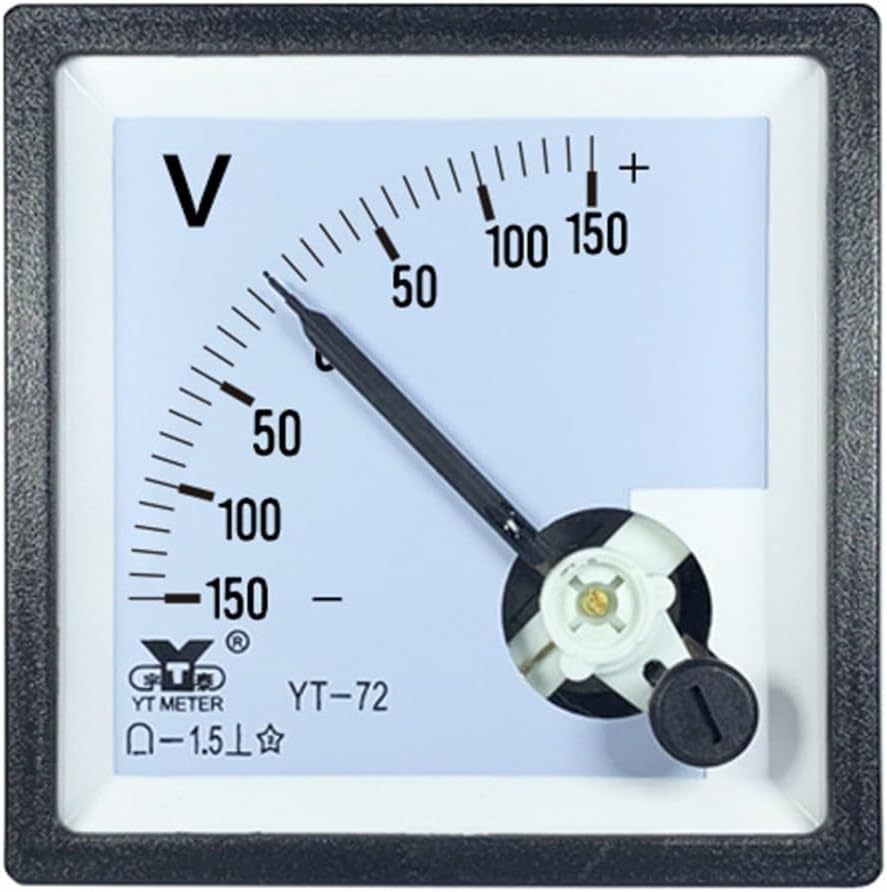 Cp72 Positive and Negative Voltmeter DC 10v bidirectional 500vdc±150v250v Pointer sq72dh72 cz72-v (Size : Plus or Minus 20V)