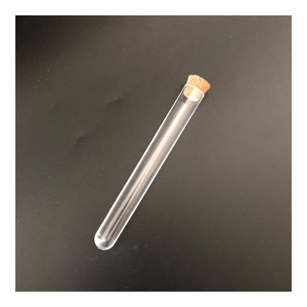 PYouo-Grandi provette, 200pcs / Pack Trasparente provetta di plastica, 15 100mm * (5.9 * 39.3in), con Cork Come Il Vetro di Nozze favorisce Vial, Materiali di Alta qualità