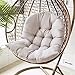EXQULEG Swing Chair Kissen,Hängesessel Sitzkissen,Schaukel Hängekorb Sitzkissen Waschbar Stuhlkissen für Patio Garten Balkon,80x120cm(Ohne Stühle) (Grau)