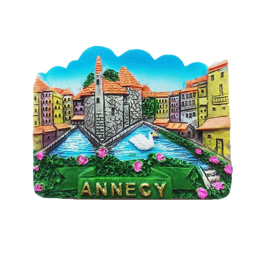 Muyu Magnet Blue And Green Annecy France 3D Fridge Magnet Souvenir Gift,Home & Kitchen Decoration Magnetic Sticker Collection