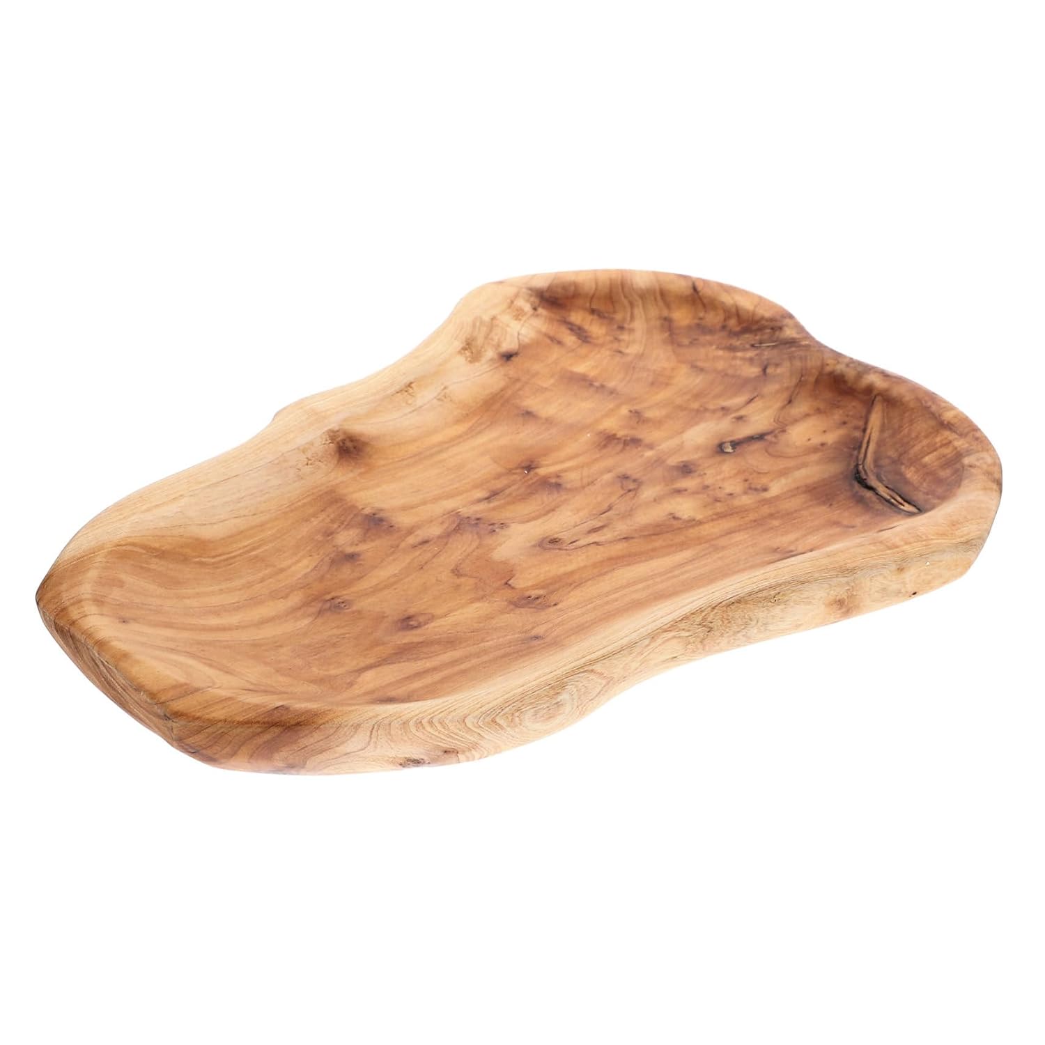 Abaodam Irregular Bamboo Serving Tray for Party and Bar, Easy to Clean and Convenient to Store, Simple