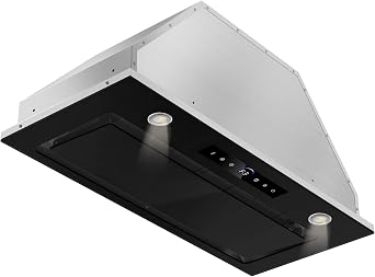 30 inch Built-in/Insert Range Hood 900 CFM, Ducted/Ductless Convertible, 4 Speed Kitchen Vent Hood with Touch & Gesture Control, Dimmable LED, Timer