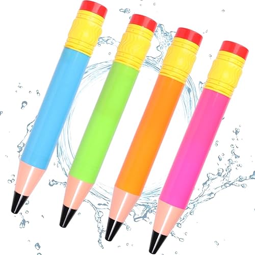 Paquete de 4 pistolas de agua mejoradas para niños y adultos, pistola de chorro, pistolas de agua súper remojadas, juguetes de largo alcance de