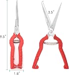 Ciseaux de jardin extra long, acier inoxydable Taille des ciseaux, Bonsai Plant Trimming Ciseaux pour les roses épineuses Plantes Fleurs Récolte des plantes Fruits ou légumes