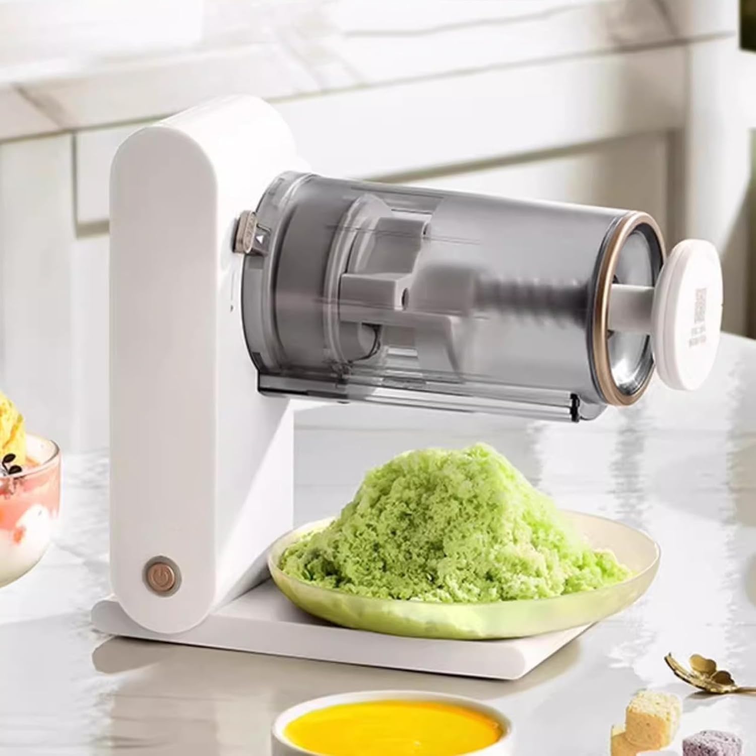 Trituradora de hielo eléctrica con cuchillas de acero inoxidable, recargable para granizados, frappés, cócteles