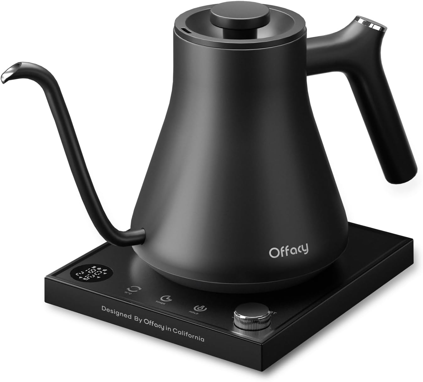 Electric Gooseneck Kettle, Offacy Gooseneck Kettle with Temperature Control, Pour Over Kettle & Coffee Kettle, 100% Food Grade 304 Stainless Steel, Electric Tea Kettle 1200 Watt Quick Heating 0.9L