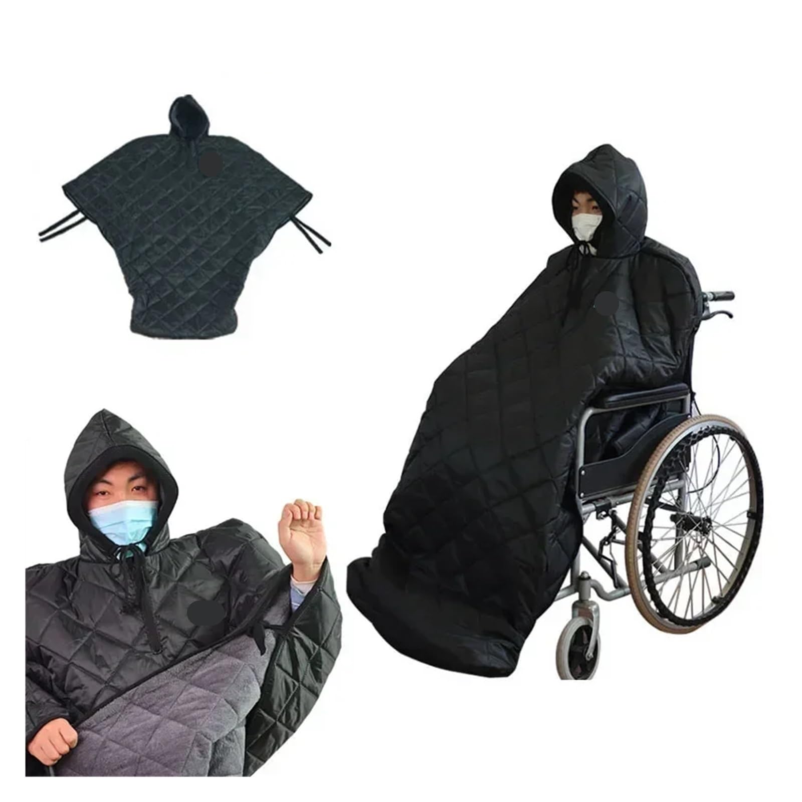 CojíN para Silla De Ruedas De Invierno Manta Gruesa de Invierno for Silla de Ruedas for Ancianos, Ideal for Exteriores Manta Silla De Ruedas(Height Above 175cm)