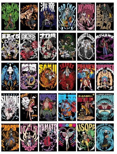 Image of Fobterm one piece posters postcard size merch anime with peel and stick tissue tape - Luffy wanted poster - One piece anime new