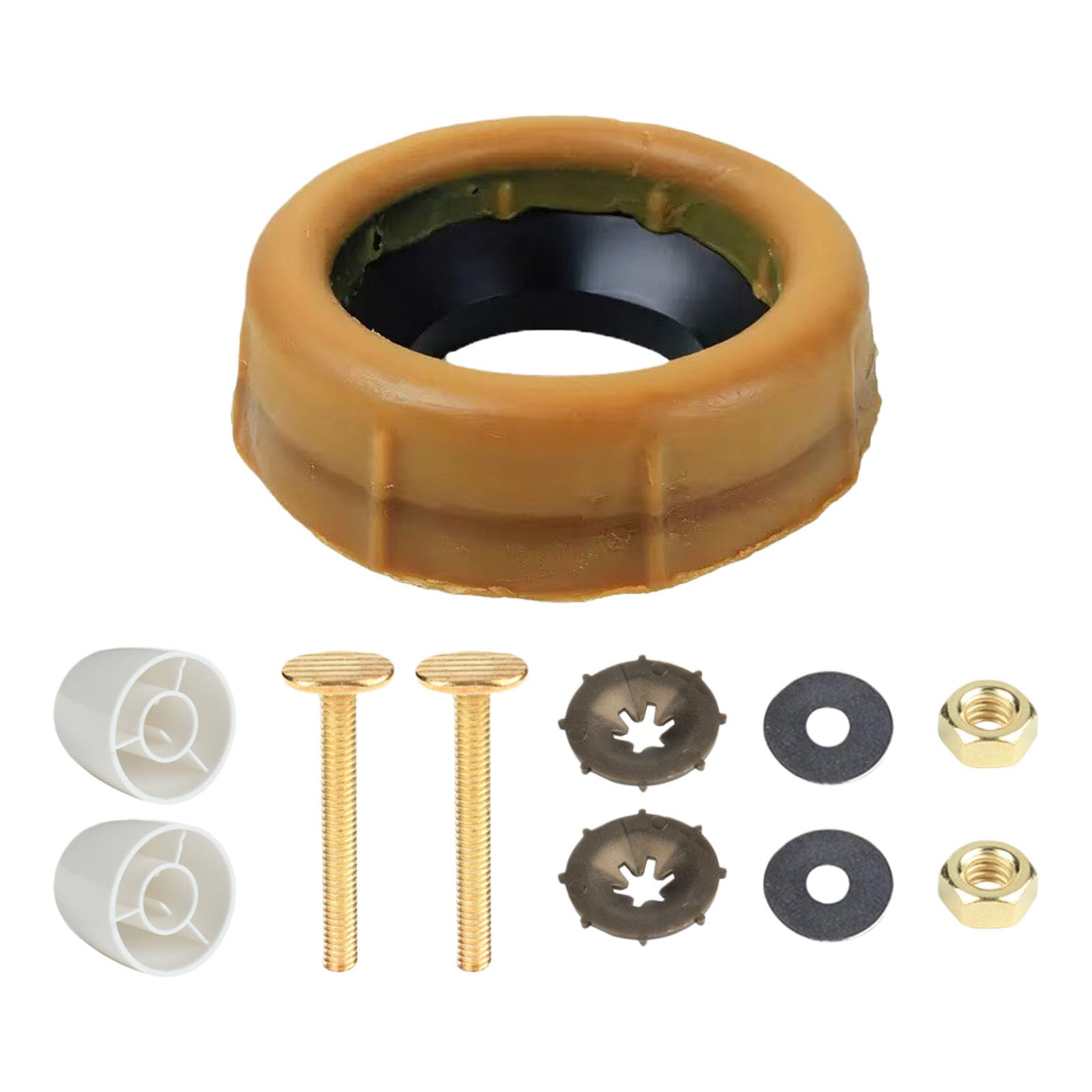 Leakproof Thicken 4cm Waxes Rings with Flanges Seal for Secure Toilet Installation and Decorative Bolts Covers Leakproof Seal Bolts Cover