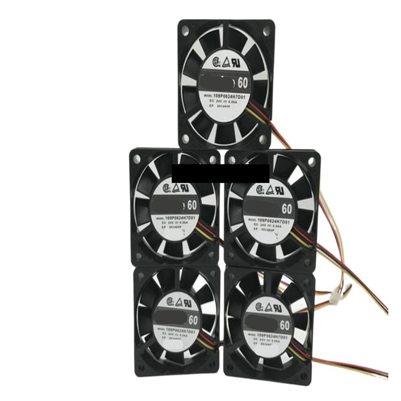 YMUGUEGH 1pcs 109P0624H7D01 DC24V 0.06A 6015 6cm three-wire cooling fan