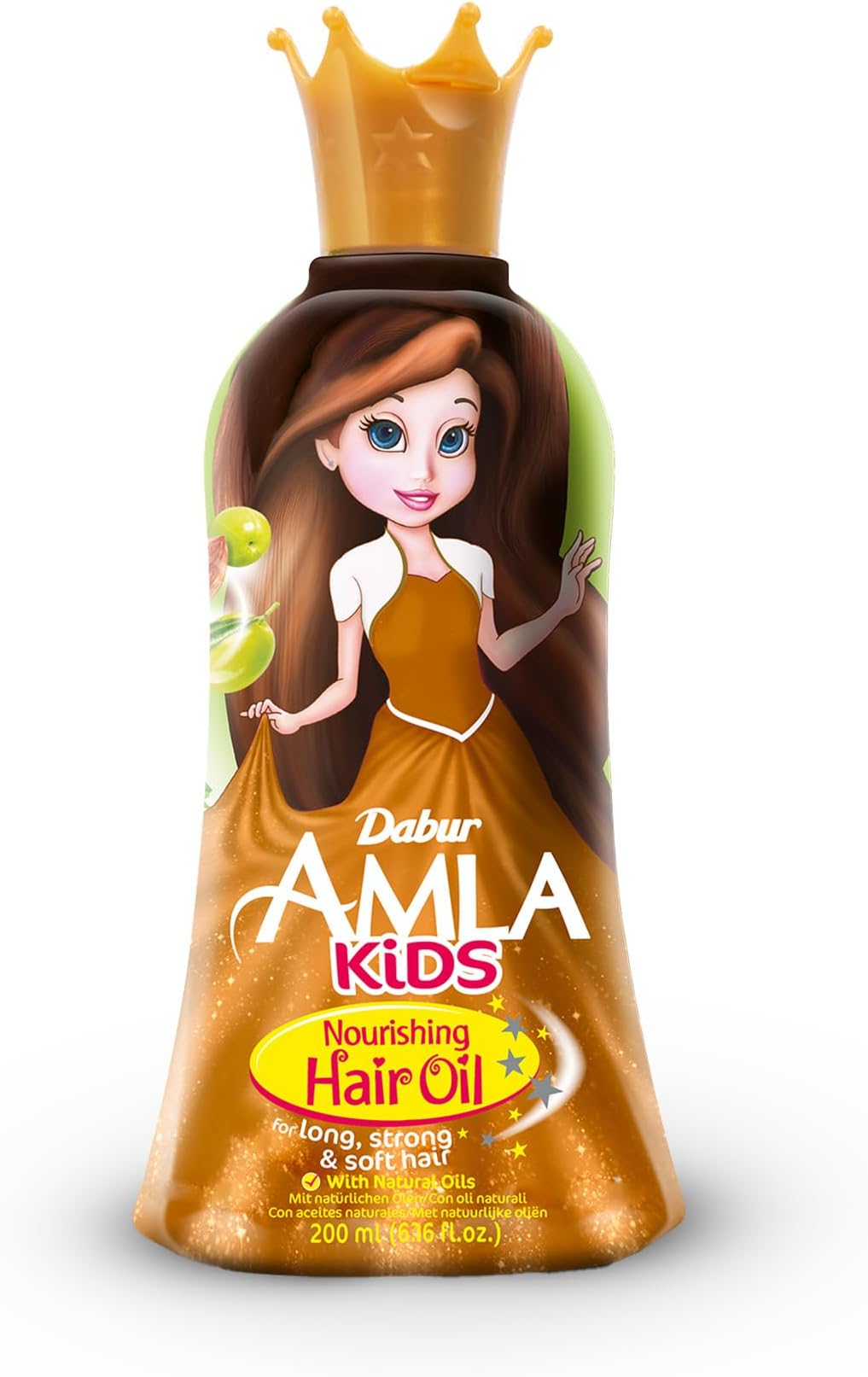 Dabur Amla Hair Oil for Kids, Nourishing Oil with Olive & Almond Extracts, Strengthens, Softens & Conditions, Gentle Care for All Hair Types, Ideal Daily Hair Oil for Children, 200ml
