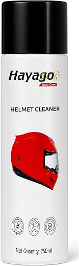 Hayago - Anti-Bacterial Helmet Cleaner Foam Spray - Jumbo Size (250 ML) | Odour Neutralizer Technology | Fresh Cotton Frag...