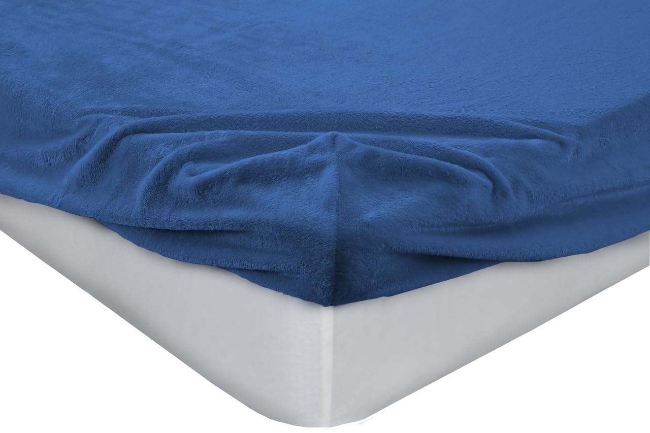 Teddy Fleece Fitted Sheet Super King Size | Superking 183x200cm Fitted Sheet Extra Deep Pocket Winter Bedding, Soft & Hypoallergenic
