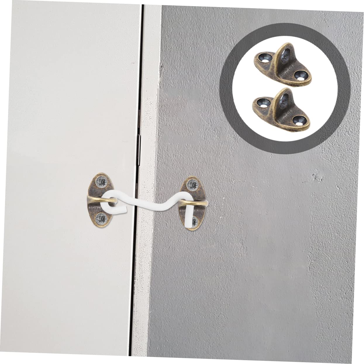 Artibetter 10stücke Windfester Fensterhaken Robuste Halterung Für Fensterdekoration Für Schiebetüren Innen Und Gartentore Hochwertige Leicht Installierbare Metallbasis