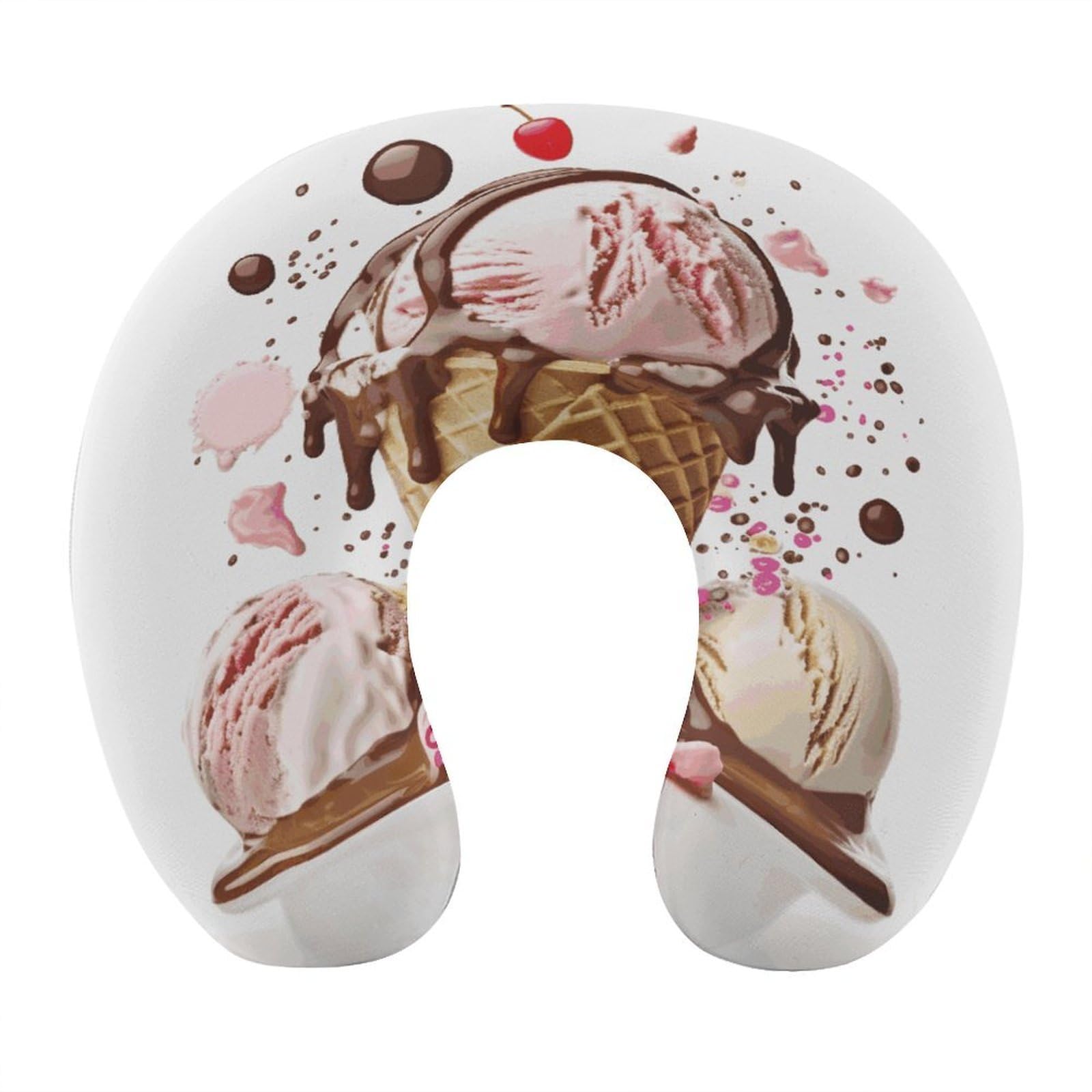 Btcowzrv Style Ice Cream U Shaped Neck Pillow Travel Pillows