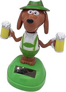 1 boneco dançante alimentado por energia solar, dança fofo para cães dançantes, dançarina, dançarino com cabeça que balança a cabeça, brinquedos solares que balançam a cabeça para decoração painel carro