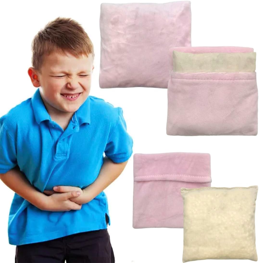 Microwavable Heating Pad, Moist Heat Pad for Pain Relief, Cramp, Menstrual, Tension and Stress, Heat Compress Wrap for Neck, Back, Shoulder, Muscle, Abdomen, Joint (2 Mini Pink)