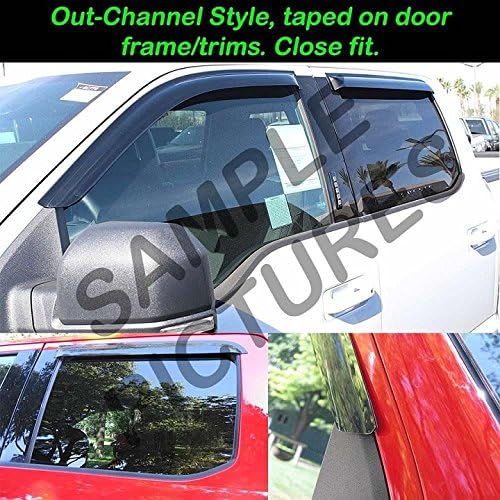 Out-Channel Smoked Window Vent Guard Rain Visors for 2002-2006 Nissan Altima