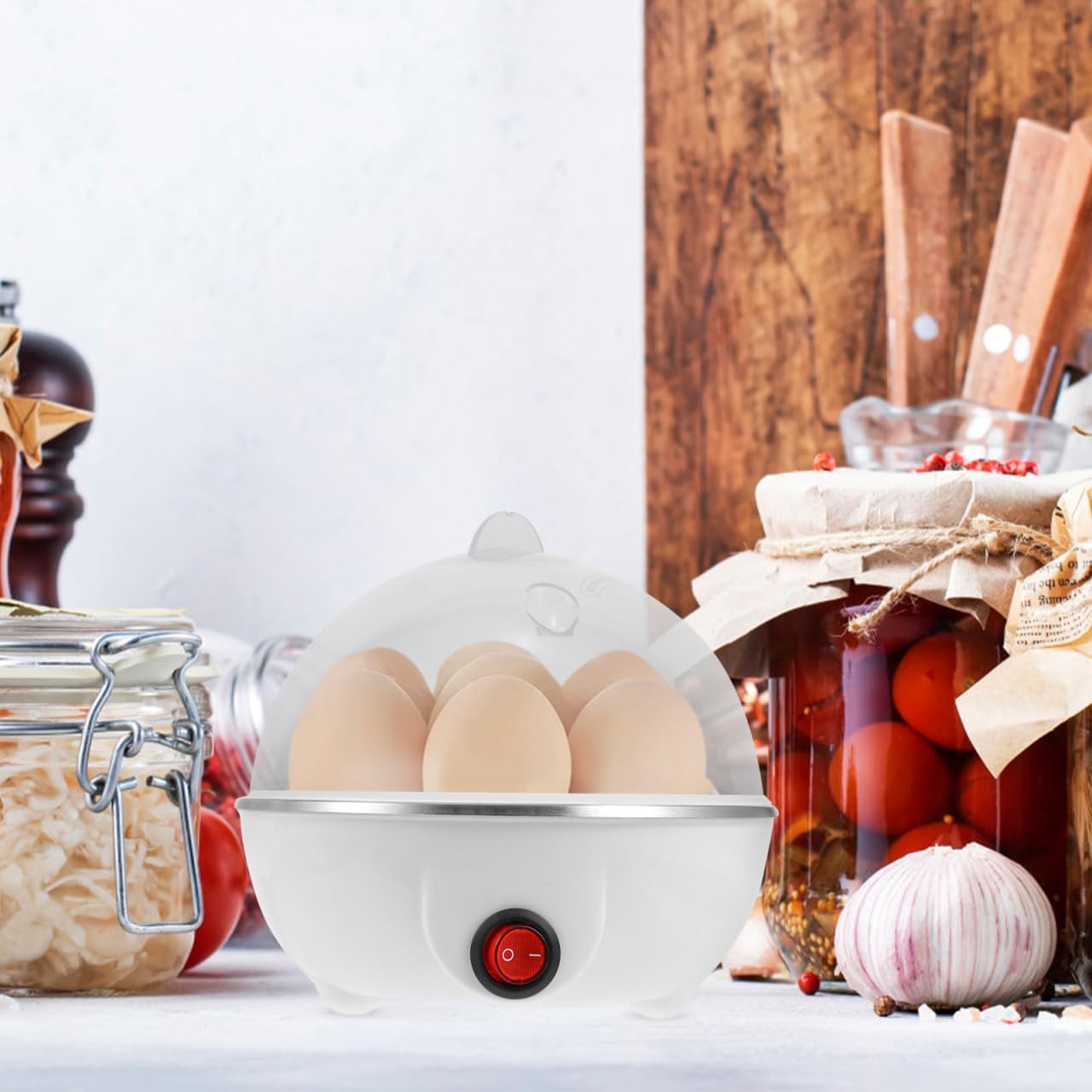 SHOWERORO Egg Cooker Lid Replacement Clear Heat-Resistant Plastic Steamer Cover 6.02In Fits Various Pots Easy to Clean Tight Seal Prevents Steam Leakage Preserves Egg Flavor