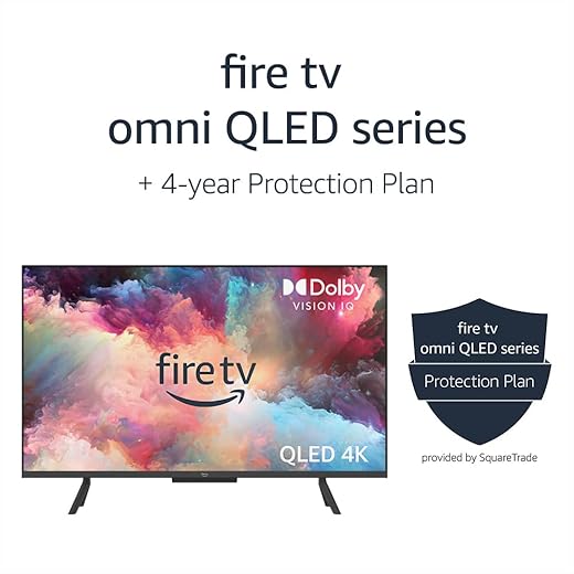 Amazon Fire TV 65" Omni QLED Series 4K UHD smart TV, Dolby Vision IQ, local dimming, hands-free with Alexa