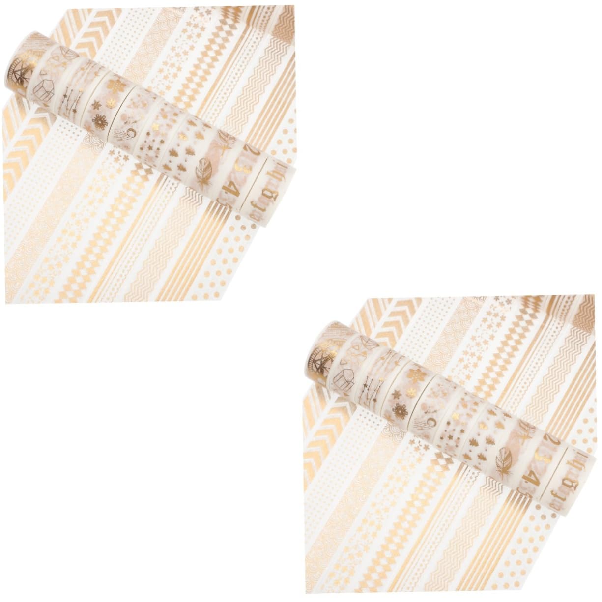 SHINEOFI 40rotoli Nastro Adesivo Decorativo Wasabi Con Motivo Lamina Oro Per Scrapbooking e Progetti Creativi Versatile Per Decorazioni Fai Da Te e Regali Adatto Album Fotografici e