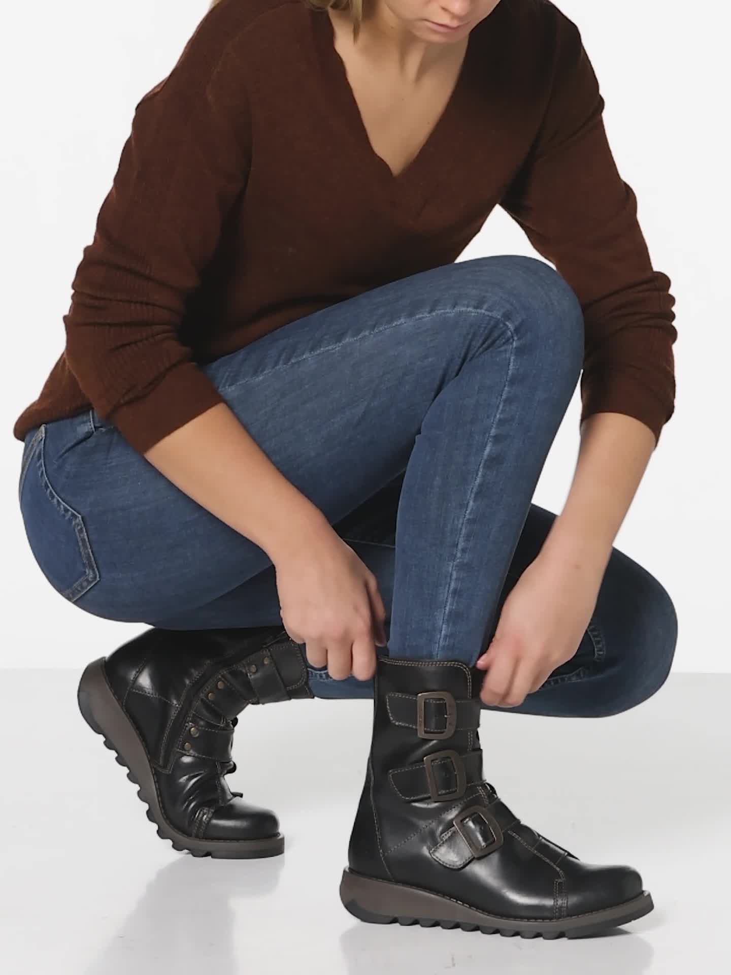 Fly London Mane073fly enkellaars voor dames, Zwart, 40 EU Fly London Mane073fly enkellaars voor dames, Zwart, 40 EU