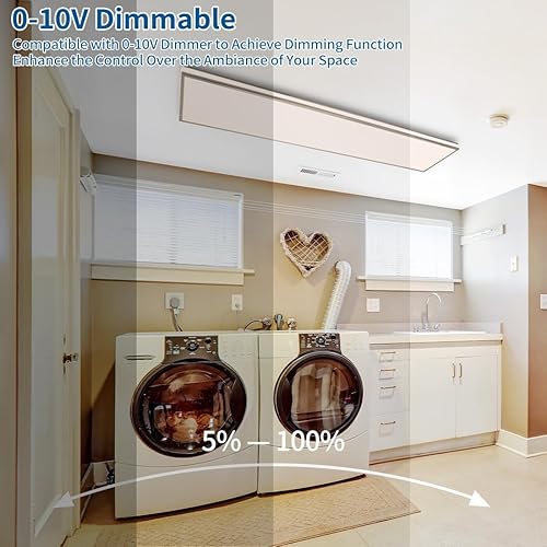 Miniatura 4 de DAKASON Lámpara de Techo LED Rectangular Empotrada de 4 Pies para CocinaLavandería, 48W Envolvente 345000K Seleccionable, Luces Lineales Cableado de