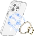 PROfezzion Metal Magnetic Phone Ring Holder Grip for MagSafe iPhone, White | Compatible with MagSafe Mount Stand, for iPhone 17 16 15 14 13 12 Pro Max with Mag-Safe Case (Not for Regular Cases)