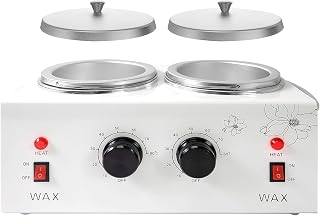 1.2L Double Portable Wax Warmer Machine for Painless Hair Removal, Women Men Professional Wax Heater with Adjustable Temperature Set,40pcs Wax Sticks