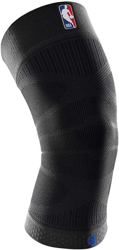 BAUERFEIND Sports COMRESSION KNEE SUPPORT Knee Supporter, Made in Germany, General Medical Device, NBA Approved Knee Support, Compression to Activate Muscles and Stabilize Knee Joints (Black, Black, S