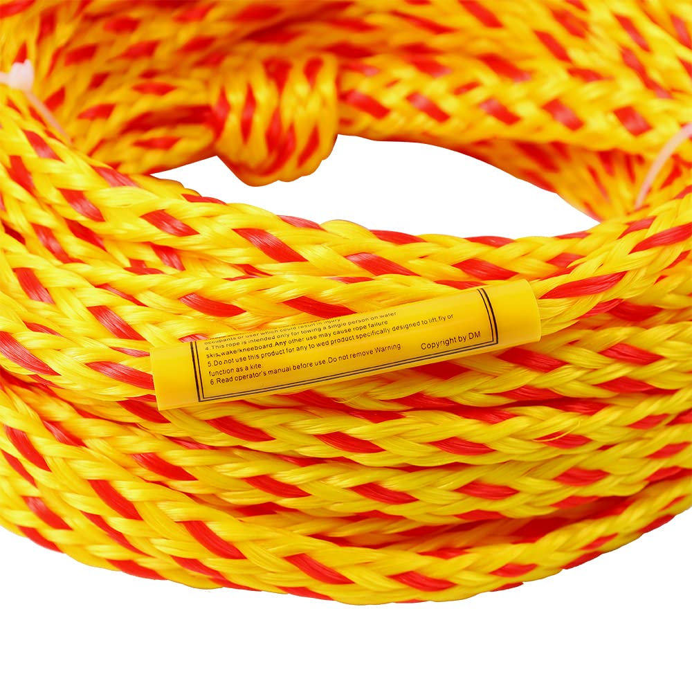 Corda di traino 6K resistente, tubo trainabile, 1 sezione, 1 sezione, per 6 ciclisti, giallo e arancione (fino a 6 piloti)