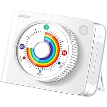 Visual Timer Rainbow 60 Minute Countdown for Kids and Adults, Classroom Productivity Timer, Magnetic Cube Timer for Time Management