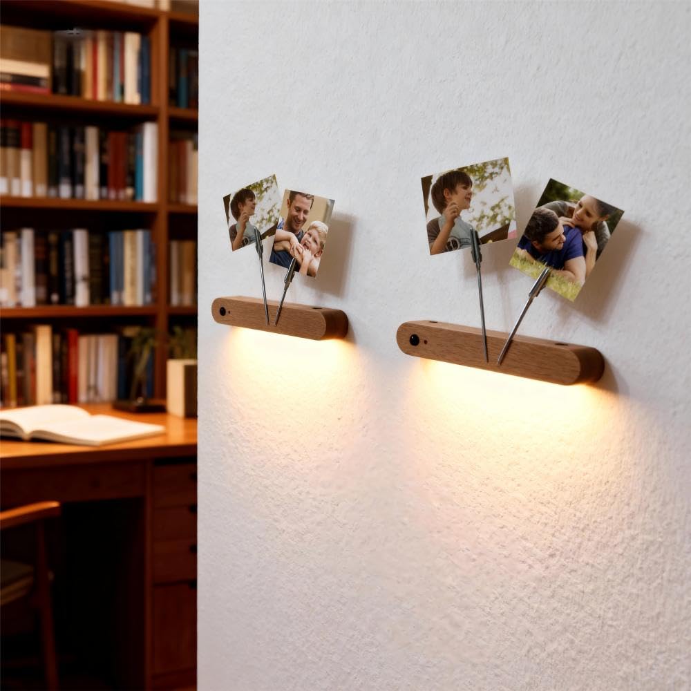 2 luces LED de noche con sensor de movimiento, funciona con pilas, luz magnética recargable por USB con luz blanca cálida para habitación de niños, baño, armario, pasillo, viene