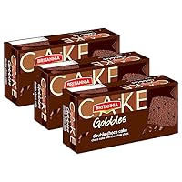 Vista 1 de Britannia Gobbles - Pastel de chocolate doble de 8.82 onzas (8.82 oz) Pastel deliciosamente suave, suave y delicioso Aperitivos de desayuno y té