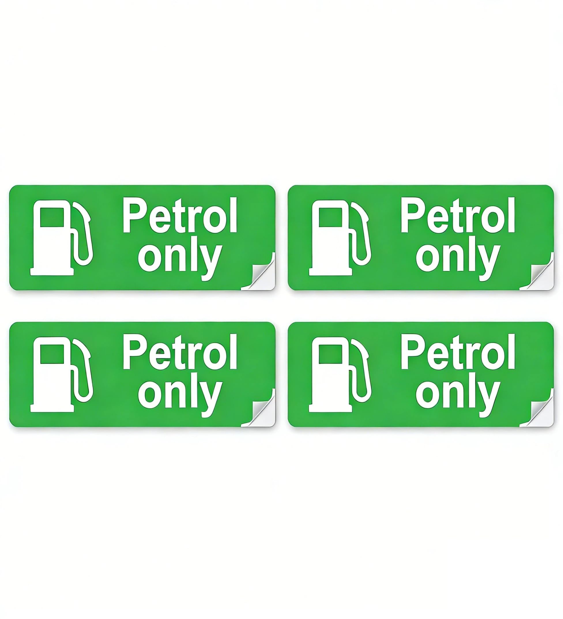 4 Pack Diesel Sticker for Fuel Cap, Self Adhesive Waterproof Petrol Sticker for Car Truck SUV, High Visibility Fuel Label Sticker for Tank Cap Marker Green