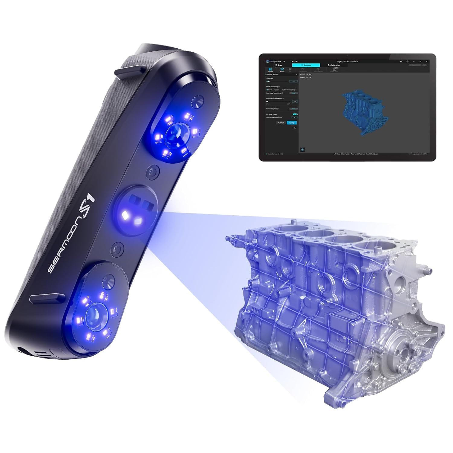 3IDEA Creality Sermoon S1 3D Scanner – High Precision Handheld Desktop 3D Scanning Device for Reverse Engineering, Design & 3D Printing, Fast Scan Speed, Easy to Use-image-20