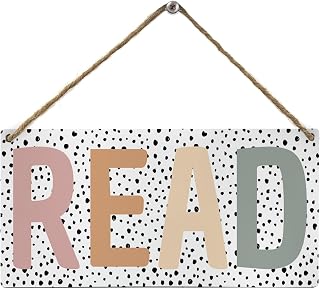Mtrgdn Boho Classroom Decor,Reading Corner Decor for Classroom,Must Haves Read Sign for Homeschool Library Elementary Pastel Preschool,Kids Reading Nook Wall Wood Hanging Plaque Decoration,12x6 Inch