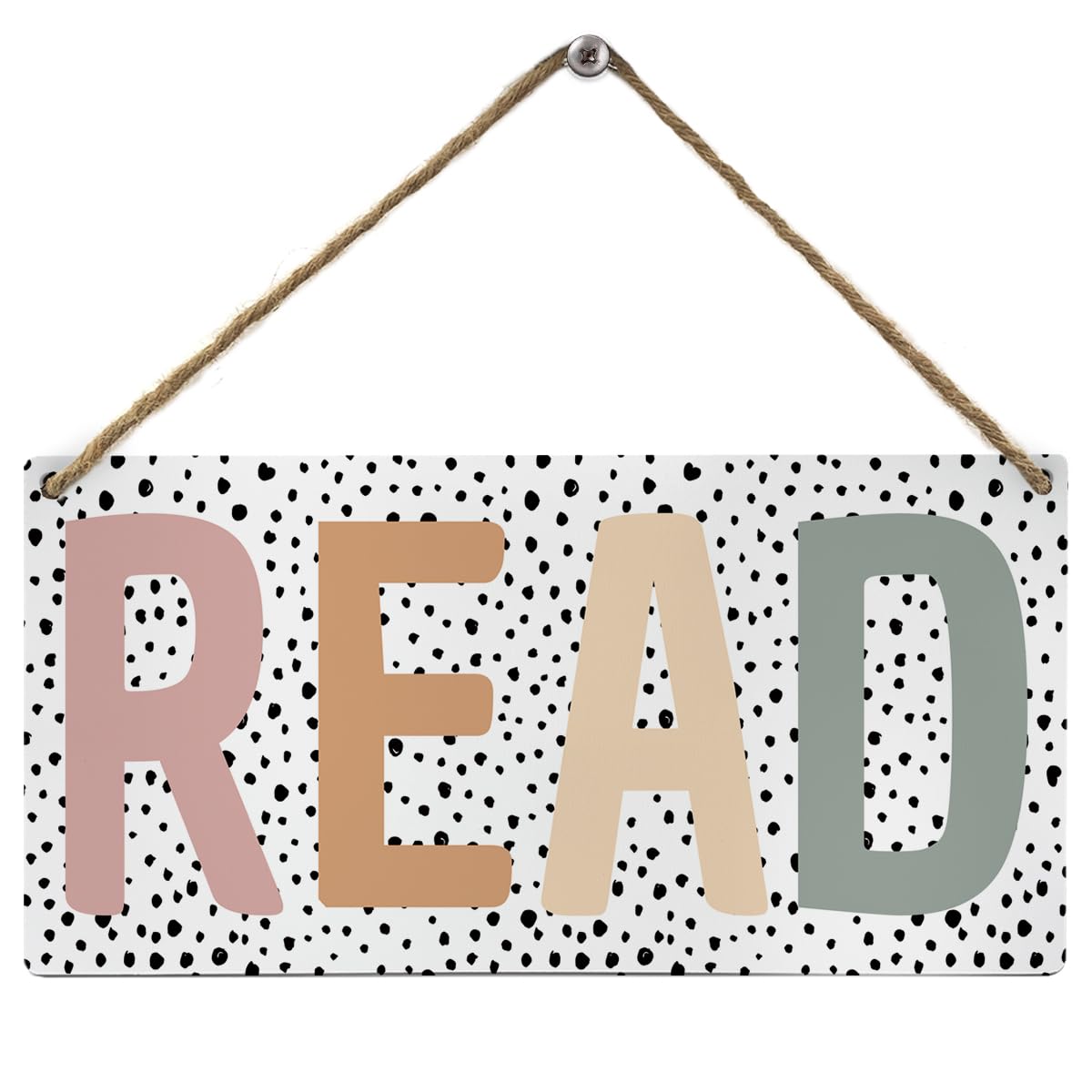 Mtrgdn Boho Classroom Decor,Reading Corner Decor for Classroom,Must Haves Read Sign for Homeschool Library Elementary Pastel Preschool,Kids Reading Nook Wall Wood Hanging Plaque Decoration,12x6 Inch